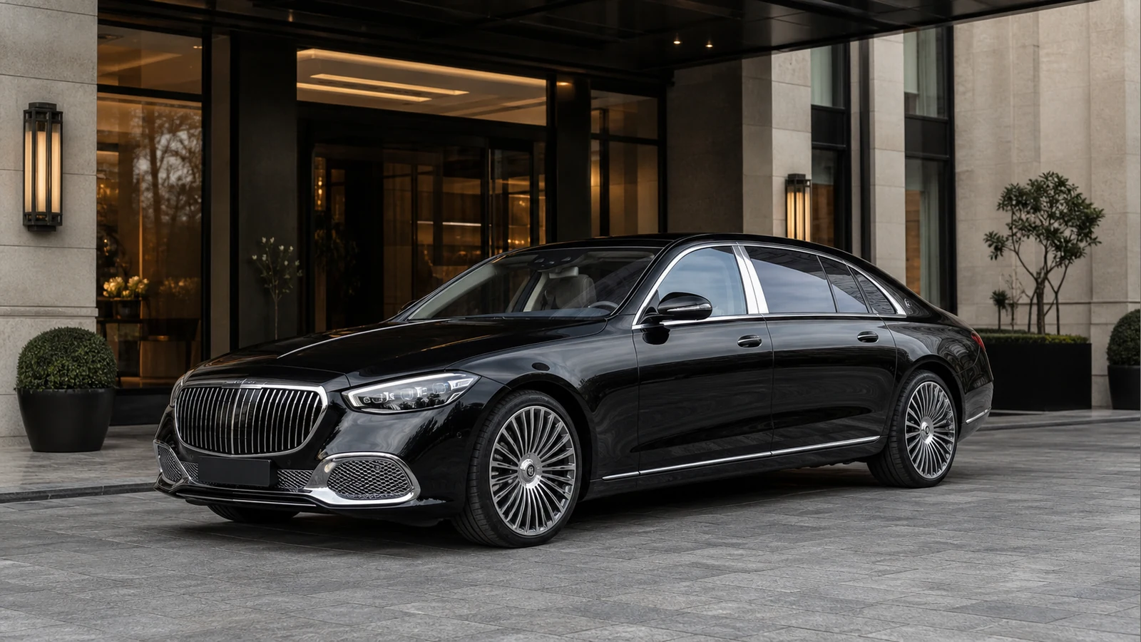 First Class — Mercedes-Maybach S-Class, private transfer vehicle