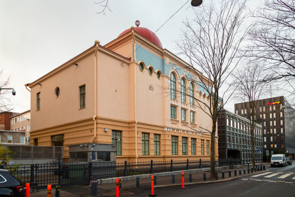 Detalles arquitectónicos de la Sinagoga de Helsinki