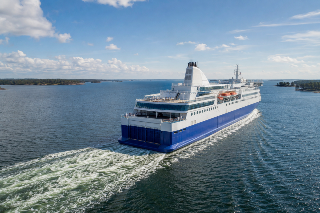 Matkustajalaiva Itämerellä Helsingin ja Tallinnan välillä